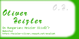 oliver heizler business card